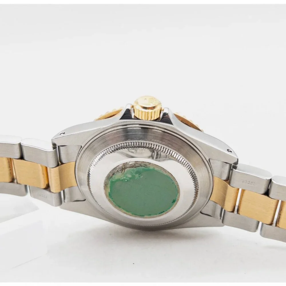 RARE Rolex BLUE SUBMARINER MINT 18k Yellow Gold SS Mens Watch BOX PAPERS